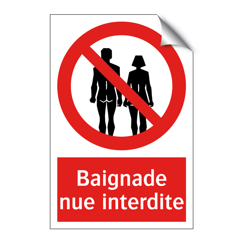 Baignade nue interdite