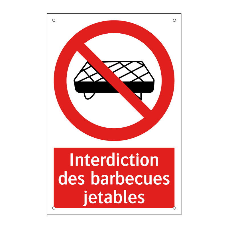 Interdiction des barbecues jetables