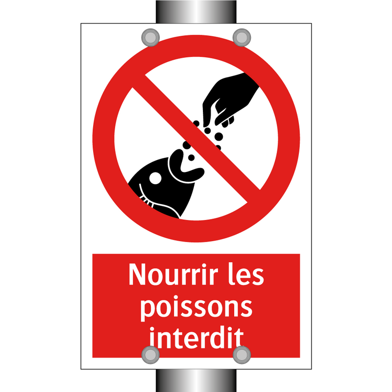 Nourrir les poissons interdit