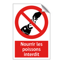 Nourrir les poissons interdit