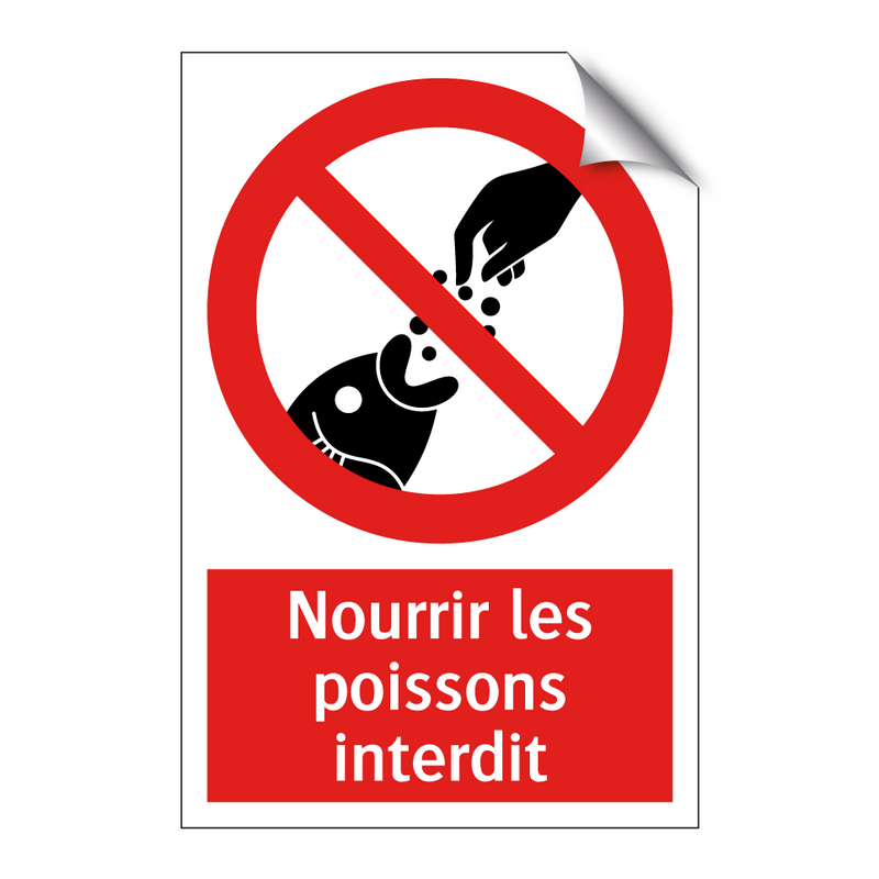 Nourrir les poissons interdit