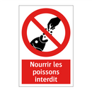 Nourrir les poissons interdit