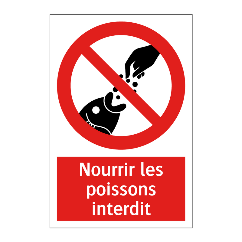 Nourrir les poissons interdit