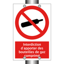 Interdiction d'apporter des bouteilles de gaz comprimé