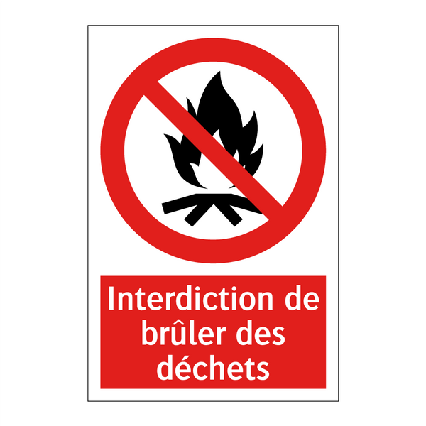Interdiction de brûler des déchets