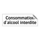 Consommation d'alcool interdite