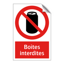 Boîtes interdites