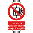 Transport de passagers interdit en cas d'incendie