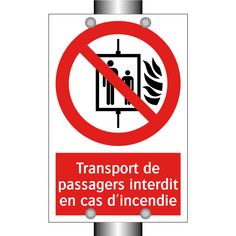 Transport de passagers interdit en cas d'incendie