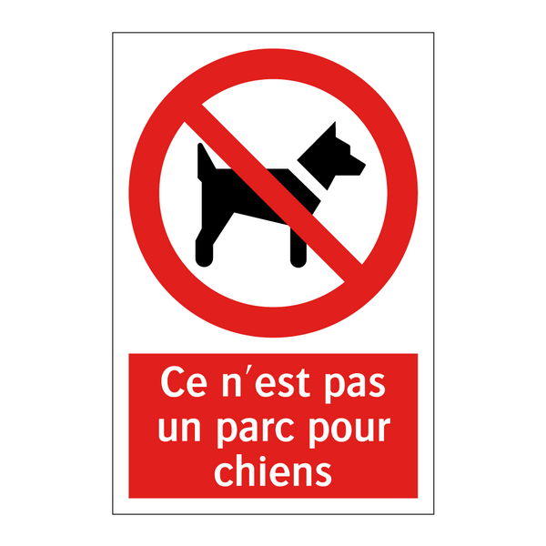 Ce n'est pas un parc pour chiens