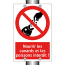 Nourrir les canards et les poissons interdit !