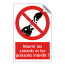 Nourrir les canards et les poissons interdit !