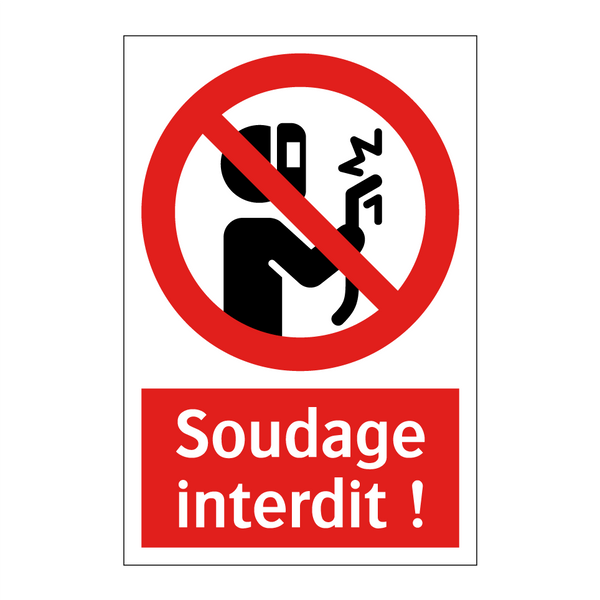Soudage interdit !