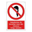 Interdiction de travailler avec des cheveux longs/ouverts