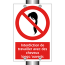 Interdiction de travailler avec des cheveux longs/ouverts