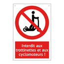 Interdit aux trottinettes et aux cyclomoteurs !