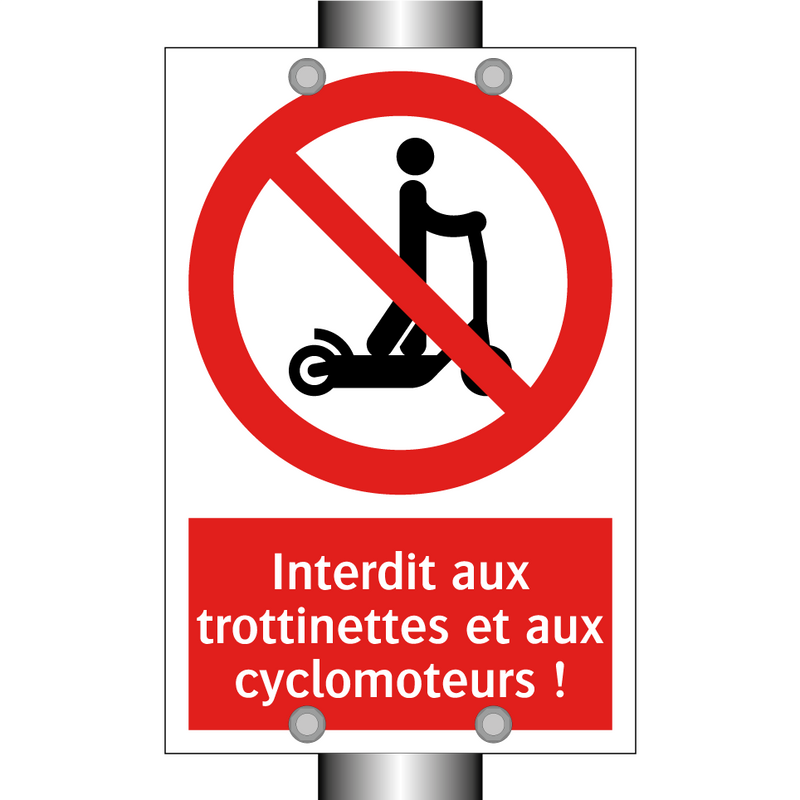 Interdit aux trottinettes et aux cyclomoteurs !