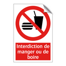 Interdiction de manger ou de boire