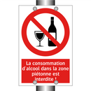 La consommation d'alcool dans la zone piétonne est interdite !