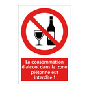 La consommation d'alcool dans la zone piétonne est interdite !