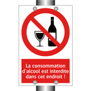La consommation d'alcool est interdite dans cet endroit !