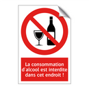 La consommation d'alcool est interdite dans cet endroit !