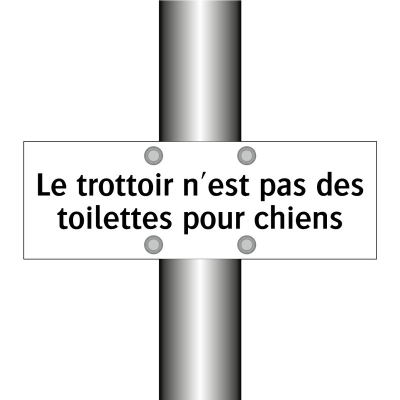 Le trottoir n'est pas des toilettes pour chiens