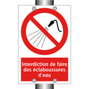Interdiction de faire des éclaboussures d'eau