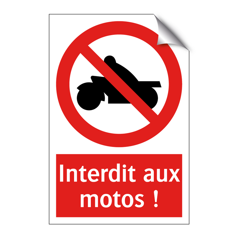 Interdit aux motos !