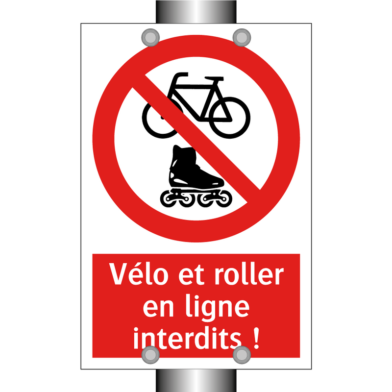 Vélo et roller en ligne interdits !