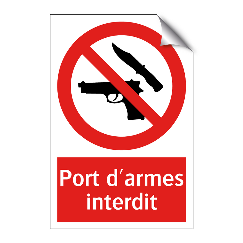 Port d'armes interdit