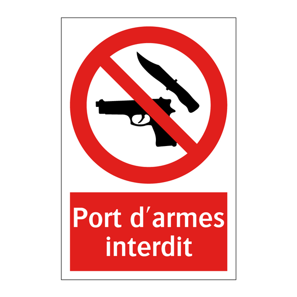 Port d'armes interdit