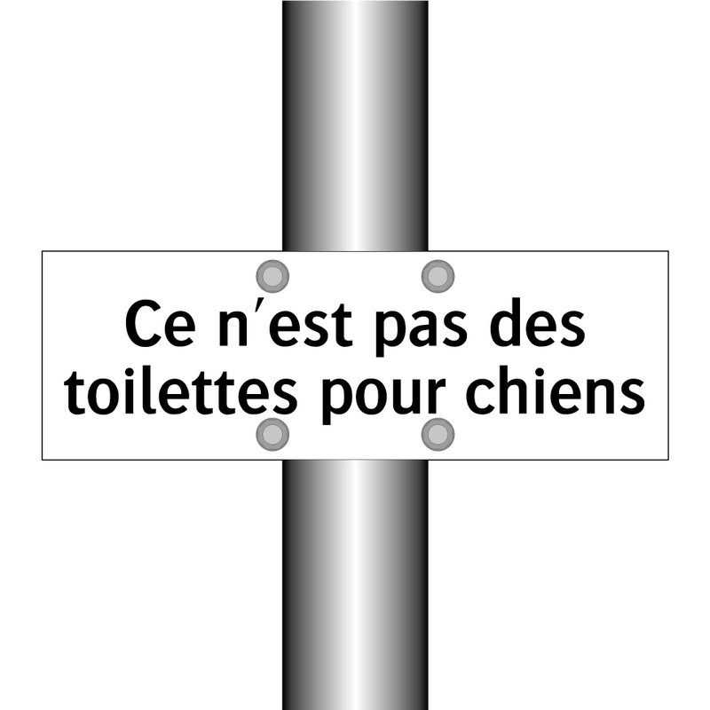 Ce n'est pas des toilettes pour chiens
