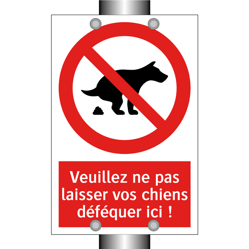 Veuillez ne pas laisser vos chiens déféquer ici !