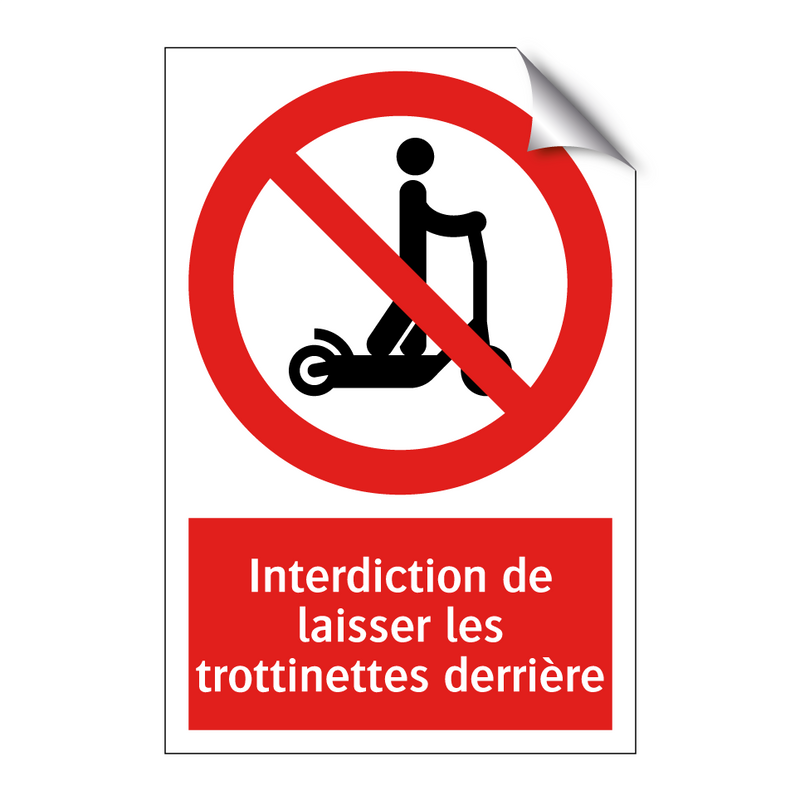 Interdiction de laisser les trottinettes derrière