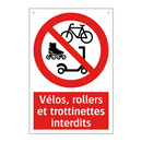 Vélos, rollers et trottinettes interdits