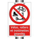 Vélos, rollers et trottinettes interdits