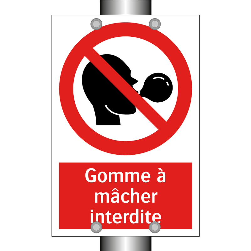 Gomme à mâcher interdite