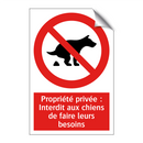 Propriété privée : Interdit aux chiens de faire leurs besoins