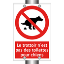 Le trottoir n'est pas des toilettes pour chiens