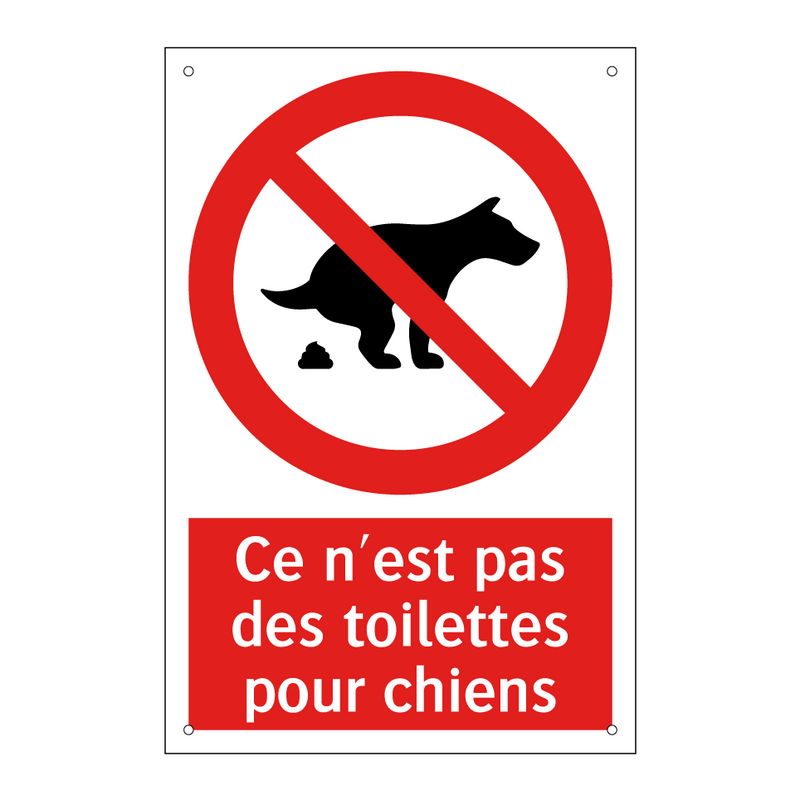 Ce n'est pas des toilettes pour chiens