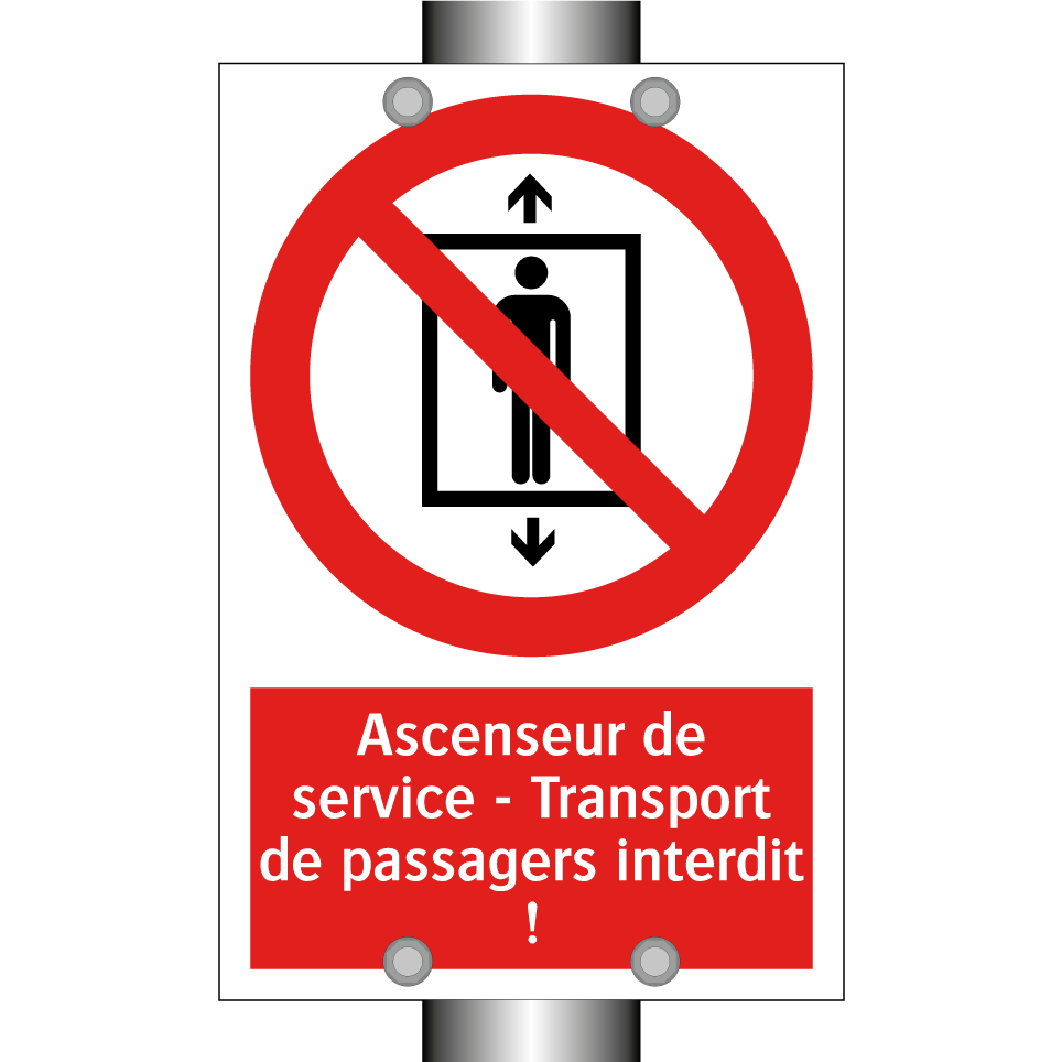 Ascenseur de service - Transport de passagers interdit !