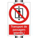 Transport de passagers interdit !