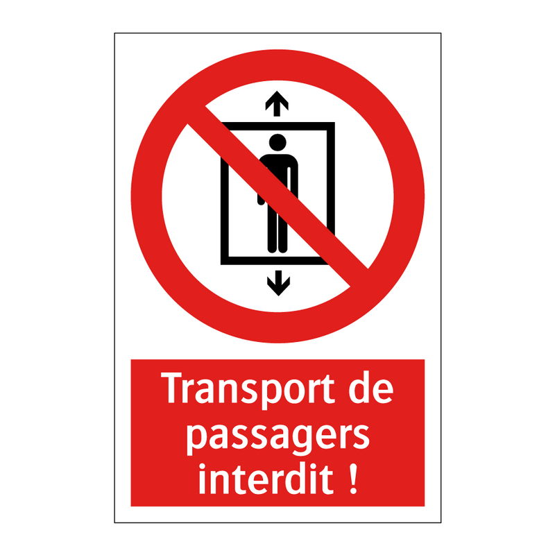 Transport de passagers interdit !