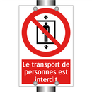 Le transport de personnes est interdit