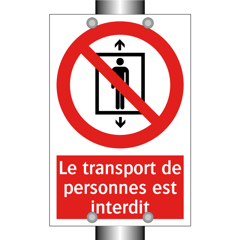 Le transport de personnes est interdit