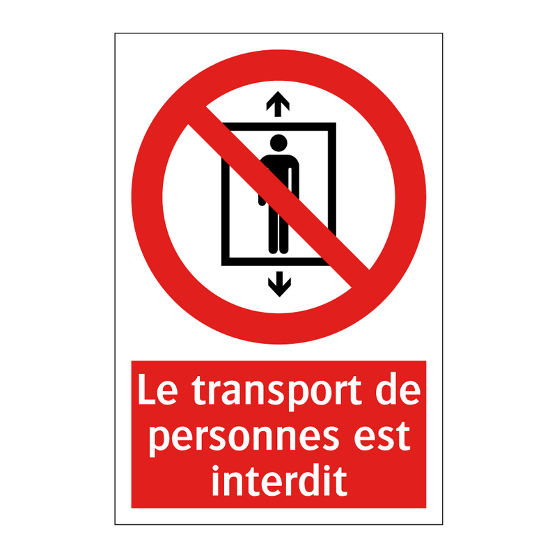 Le transport de personnes est interdit