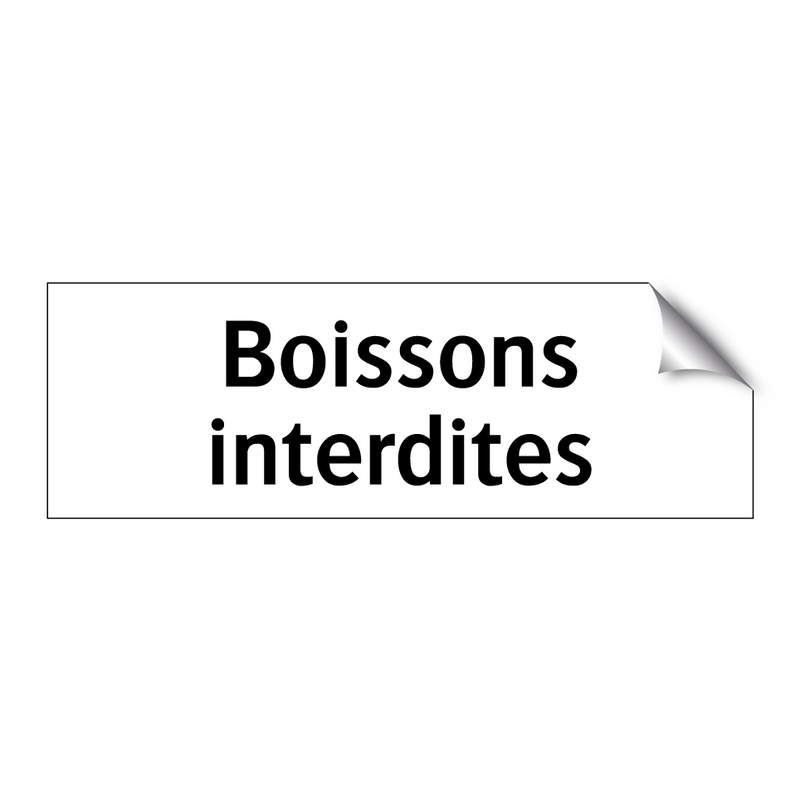 Boissons interdites