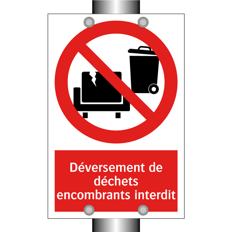 Déversement de déchets encombrants interdit