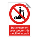 Stationnement pour scooters de mobilité interdit